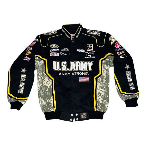 Vintage Nascar JH Design US Army Racing Camo Jacket - Picture 1 of 8